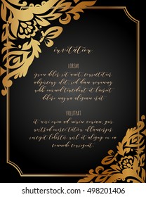 Monochrome abstract background for design your text. Card design template. Can be used for invitation, menu, ottoman, card design, for pillow design, banners, signs and others.