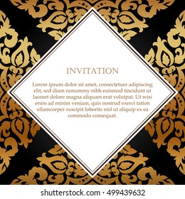 Monochrome abstract background for design your text. Card design template. Can be used for invitation, menu, ottoman, card design, for pillow design, banners, signs and others.
