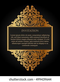 Monochrome abstract background for design your text. Card design template. Can be used for invitation, menu, ottoman, card design, for pillow design, banners, signs and others.