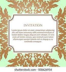 Monochrome abstract background for design your text. Card design template. Can be used for invitation, menu, ottoman, card design, for pillow design, banners, signs and others.