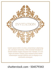 Monochrome abstract background for design your text. Card design template. Can be used for invitation, menu, ottoman, card design, for pillow design, banners, signs and others.