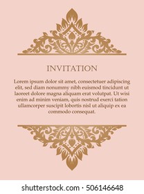 Monochrome abstract background for design your text. Card design template. Can be used for invitation, menu, ottoman, card design, for pillow design, banners, signs and others.