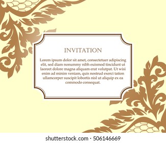 Monochrome abstract background for design your text. Card design template. Can be used for invitation, menu, ottoman, card design, for pillow design, banners, signs and others.