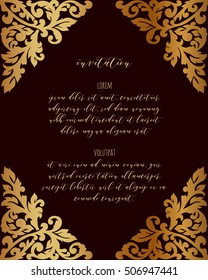 Monochrome abstract background for design your text. Card design template. Can be used for invitation, menu, ottoman, card design, for pillow design, banners, signs and others.