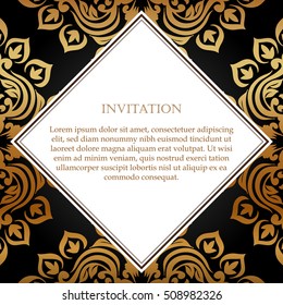 Monochrome abstract background for design your text. Card design template. Can be used for invitation, menu, ottoman, card design, for pillow design, banners, signs and others.
