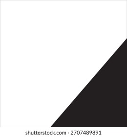Fondo abstracto monocromo con un triángulo negro diagonal en la esquina y un amplio espacio en blanco. Ideal para Web elegante, moderno y corporativo, impresión o materiales de presentación.