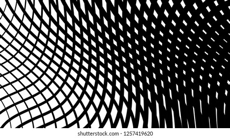 Monochrome abstract background with moire effect. Can be used as design of books, websites, accessories for phones and tablet.Background for title, image for blog. Vector illustration.