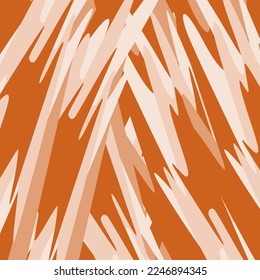 Monochrome Abstract background texture from brush strokes in trendy bright orange hues.