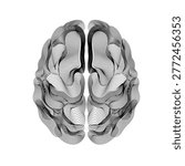 Monochrome abstract brain formed by flowing contour lines, symbolizing neural pathways, cognition, and modern scientific visualization on a white background
