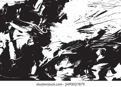 Monochrome Abstract Brush Stroke Texture black and white