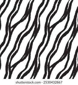 Monochrome Abstract Brush strokes pattern design for fashion textiles, graphics and crafts