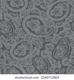 Monochrome Abstract Brush strokes pattern design for fashion textiles, graphics and crafts