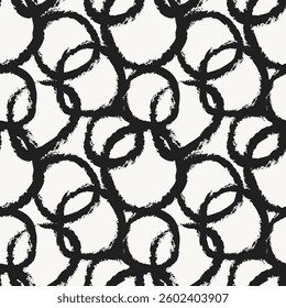 Monochrome Abstract Brush strokes pattern design for fashion textiles, graphics and crafts