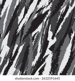 Monochrome Abstract Brush strokes pattern design for fashion textiles, graphics and crafts