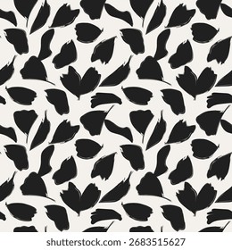 Diseño monocromático Abstractas del modelo de los trazos del cepillo para los textiles, los gráficos y los artes de la moda