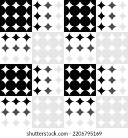 monochrome abstract circle square pattern