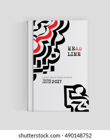 Monochrome abstract design. Strip paint on brochure, Graffiti element isolated on white. Calligraphic banner paints. Liquid ink. Background for banner, card, poster, identity,web design.