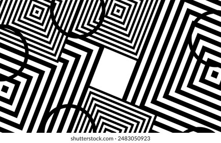 Monochrome Abstract Dynamic Pattern Background