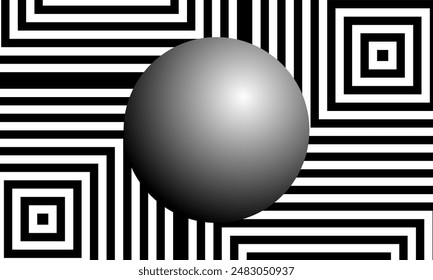 Monochrome Abstract Dynamic Pattern Background