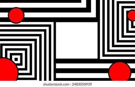 Monochrome Abstract Dynamic Pattern Background