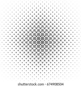 Monochrome abstract ellipse pattern background - black and white geometrical halftone vector graphic