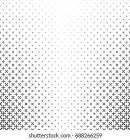Monochrome abstract ellipse pattern background - black and white geometric halftone vector