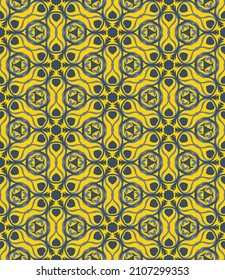 Monochrome abstract floral seamless pattern. Vector illustration for print, fabric, cover, packaging, interior decor, blog decoration and other your projects.