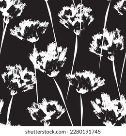 Einfarbiges, abstraktes, florales Muster für Modetextilien, Grafiken, Hintergründe und Handwerke