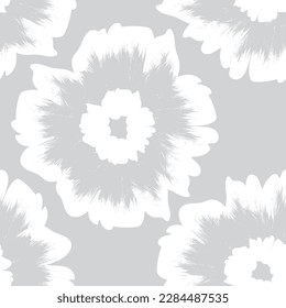 Monochrome Abstract Floral seamless pattern design for fashion textiles, graphics, backgrounds and crafts