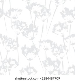 Monochrome Abstract Floral seamless pattern design for fashion textiles, graphics, backgrounds and crafts