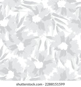 Monochrome Abstract Floral seamless pattern design for fashion textiles, graphics, backgrounds and crafts