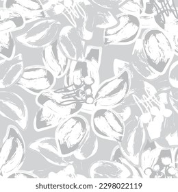 Monochrome Abstract Floral seamless pattern design for fashion textiles, graphics, backgrounds and crafts