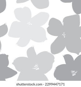 Resumen monocromo Diseño de patrones sin soldadura floral para textiles de moda, gráficos, fondos y artesanías