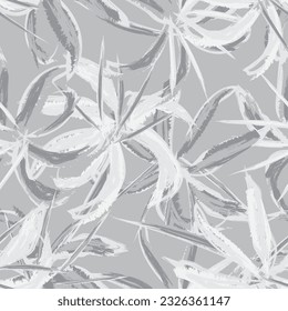Resumen monocromo Diseño de patrones sin soldadura floral para textiles de moda, gráficos, fondos y artesanías