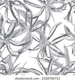 Monochrome Abstract Floral seamless pattern design for fashion textiles, graphics, backgrounds and crafts