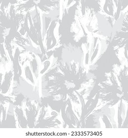 Monochrome Abstract Floral seamless pattern design for fashion textiles, graphics, backgrounds and crafts