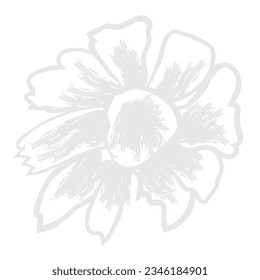 Monochrome Abstract Floral seamless pattern design for fashion textiles, graphics, backgrounds and crafts