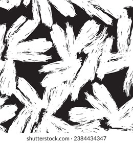 Monochrome Abstract Floral seamless pattern design for fashion textiles, graphics, backgrounds and crafts