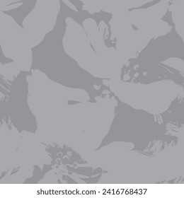 Monochrome Abstract Floral seamless pattern design for fashion textiles, graphics, backgrounds and crafts