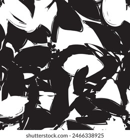 Monochrom Abstraktes florales nahtloses Muster-Design für Modetextilien, Grafiken, Hintergründe und Kunsthandwerk