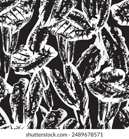 Diseño sin costura floral Abstractas monocromo del modelo para los textiles de la moda, los gráficos, los fondos y las artesanías
