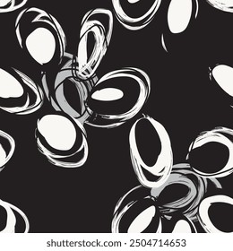 Diseño inconsútil floral Abstractas monocromo del modelo para los textiles de la moda, los gráficos, los fondos y las artes
