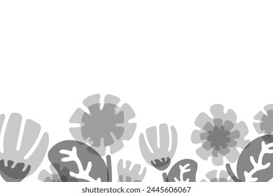 monochrome abstract flower background clipart