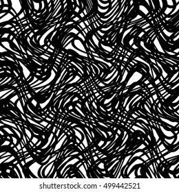 Monochrome abstract geometric pattern in irregular fashion