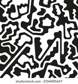 Monochrome abstract geometric seamless pattern