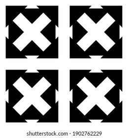 Monochrome abstract geometric texture. Stylish design in fashion style