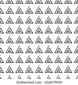 monochrome abstract geometrical background, vector black and white seamless pattern, hand drawn elements