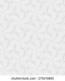 Monochrome abstract geometrical pattern. Modern gray seamless background. Flat simple design.Gray wavy twisted rounded diamonds.