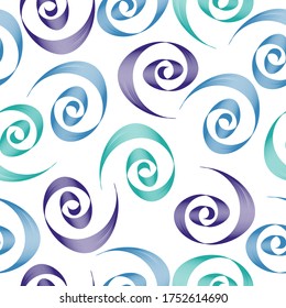 Monochrome abstract geometrical pattern. Stylish seashell nautilus textured geometric background.  Simple pattern with geometric spirals.