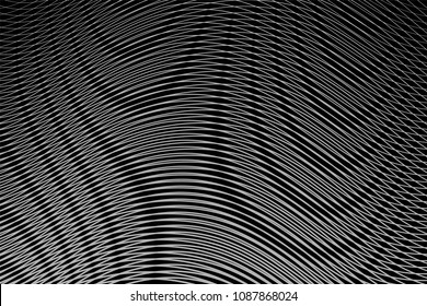 Monochrome abstract gradient background with moire effect. Can be used as design of books, websites, accessories for phones and tablet. 